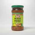 Jar of Druk Mixed Pickle on a white background