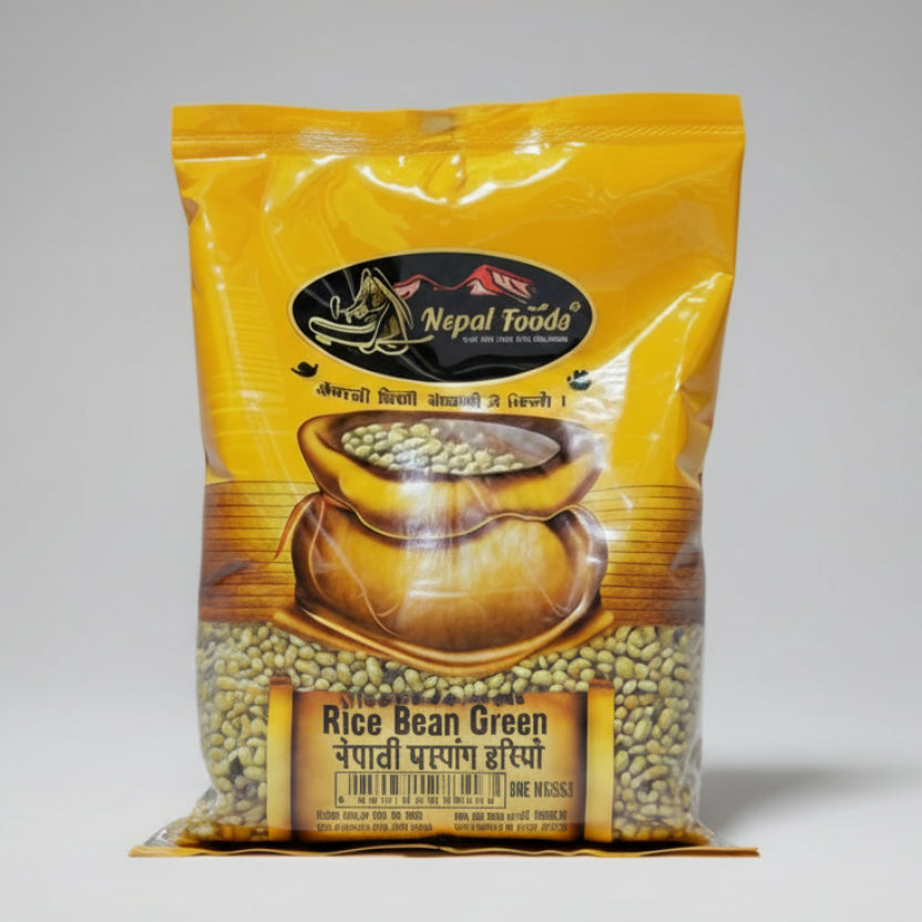 Nepal Foods Rice Bean Green package on a white background