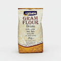 Bag of Alibaba Gram Flour on a white background