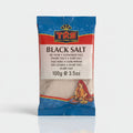Packaging of TKS black salt on a white background