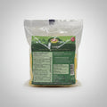 Packaged product with a green label on a white background