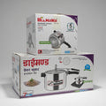Diamond pressure cooker packaging with branding and product details on a white background