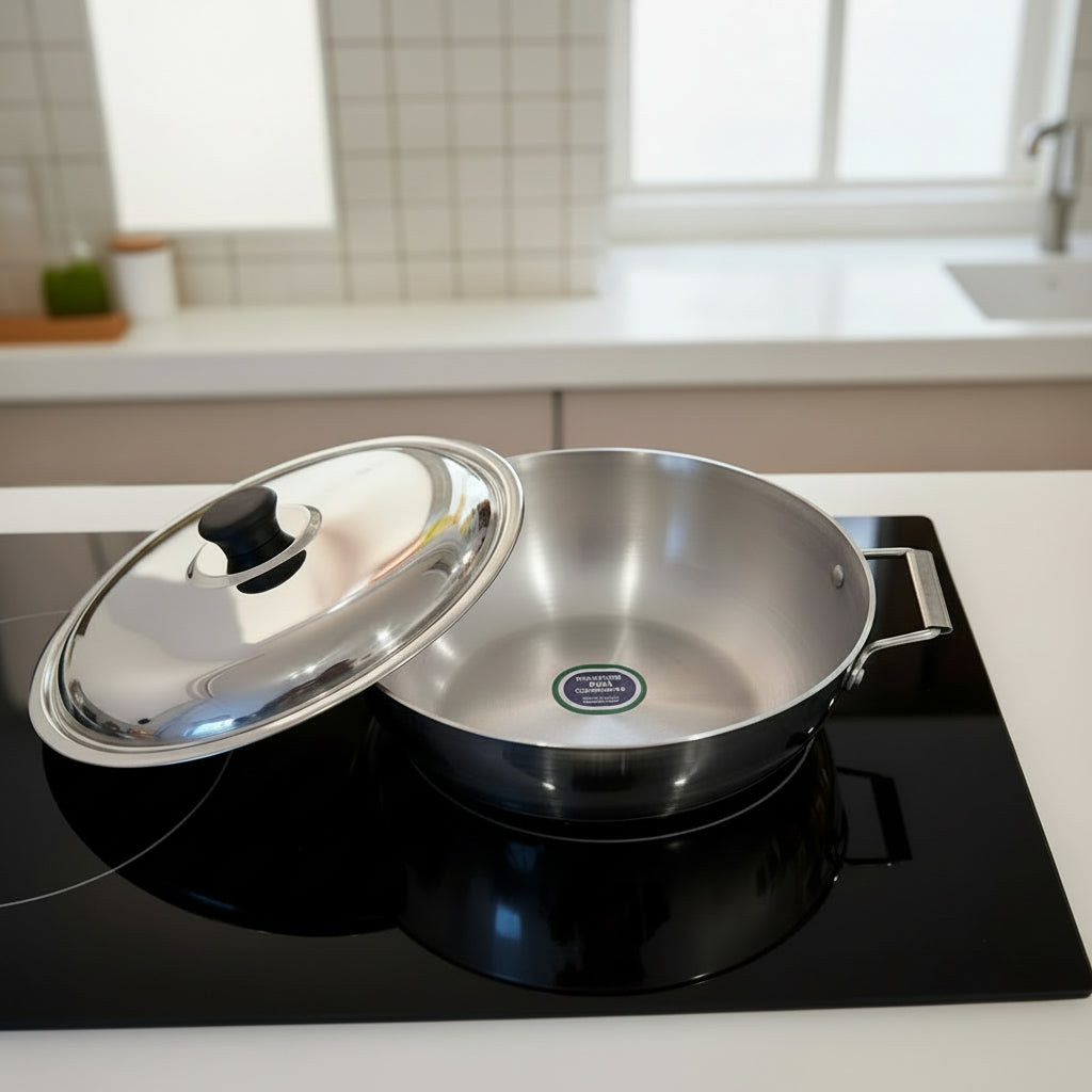 Diamond white induction karahi