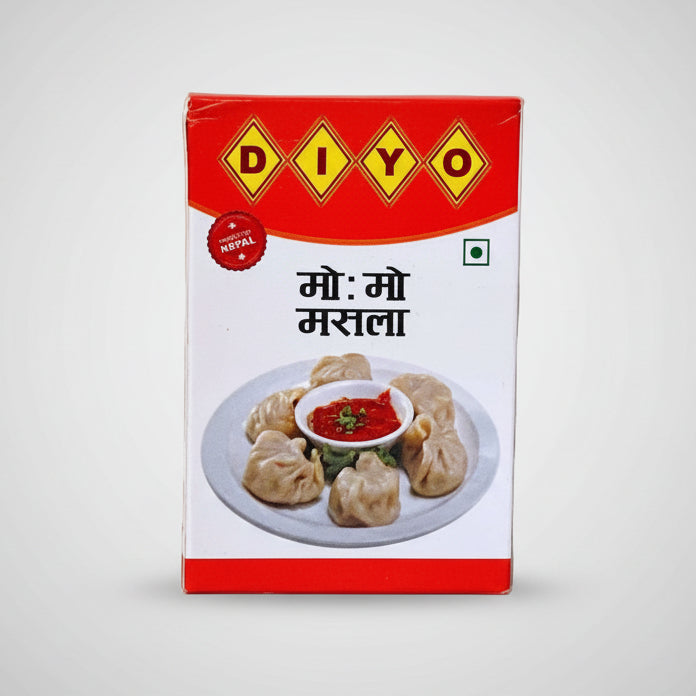 DIYO Momo Masala packaging on a white background