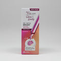 Glow & Lovely skincare product packaging with a blurred store shelf background