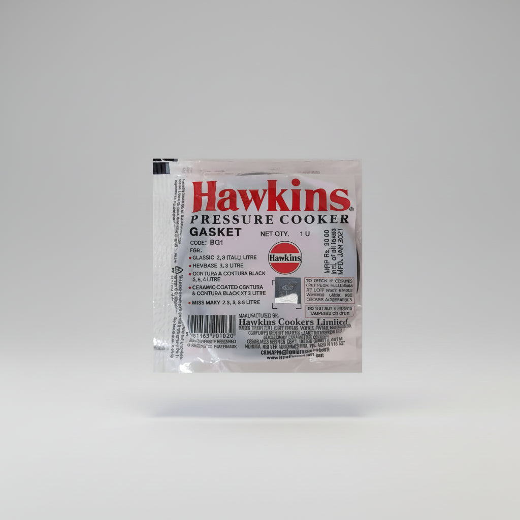 Hawkins pressure cooker gasket packaging on a white background