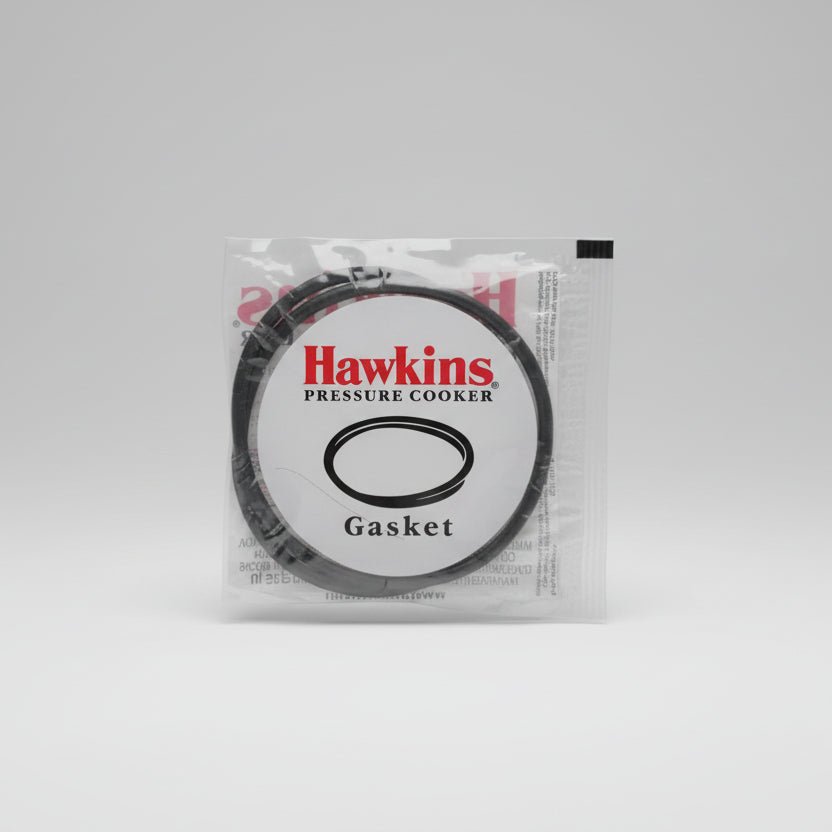 Hawkins pressure cooker gasket in packaging on a white background