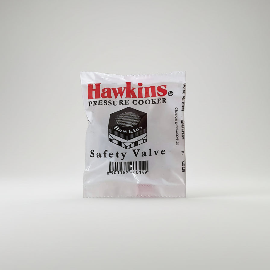 Hawkins pressure cooker safety valve packaging on a white background