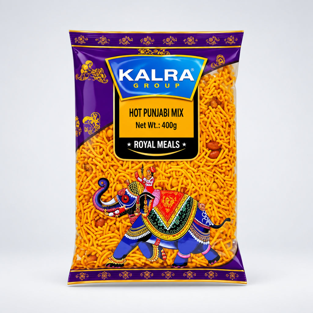 Packaged food item with 'Kalra' branding on a white background