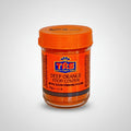 A 25g jar of TFS Deep Orange Food Colour powder on a light gray background.