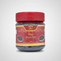 Jar of Sichuan pepper with a red lid on a white background