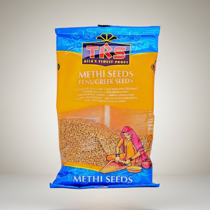 Bag of TRS Methi Seeds on a white background