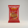 Red packet of Wai Wai noodles on a white background