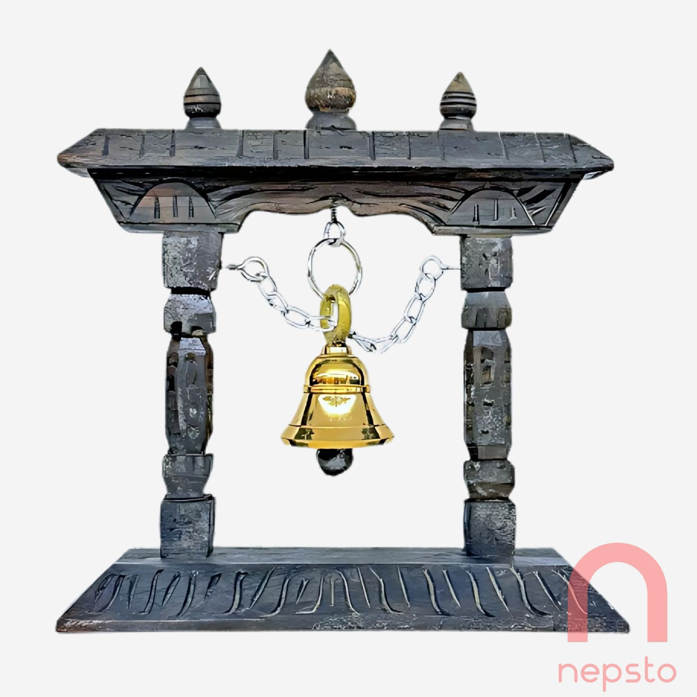 Wooden frame with bell