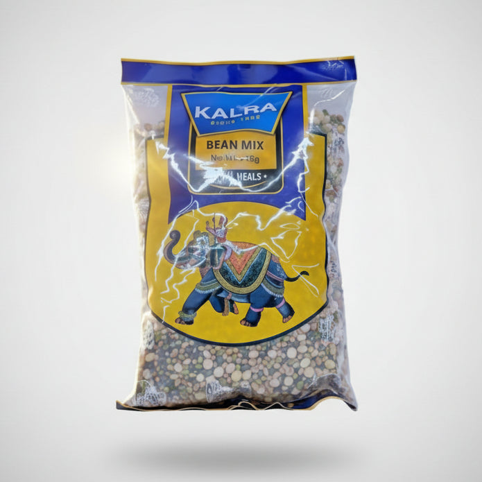 Bag of Kalra Bean Mix with a decorative elephant on a white background