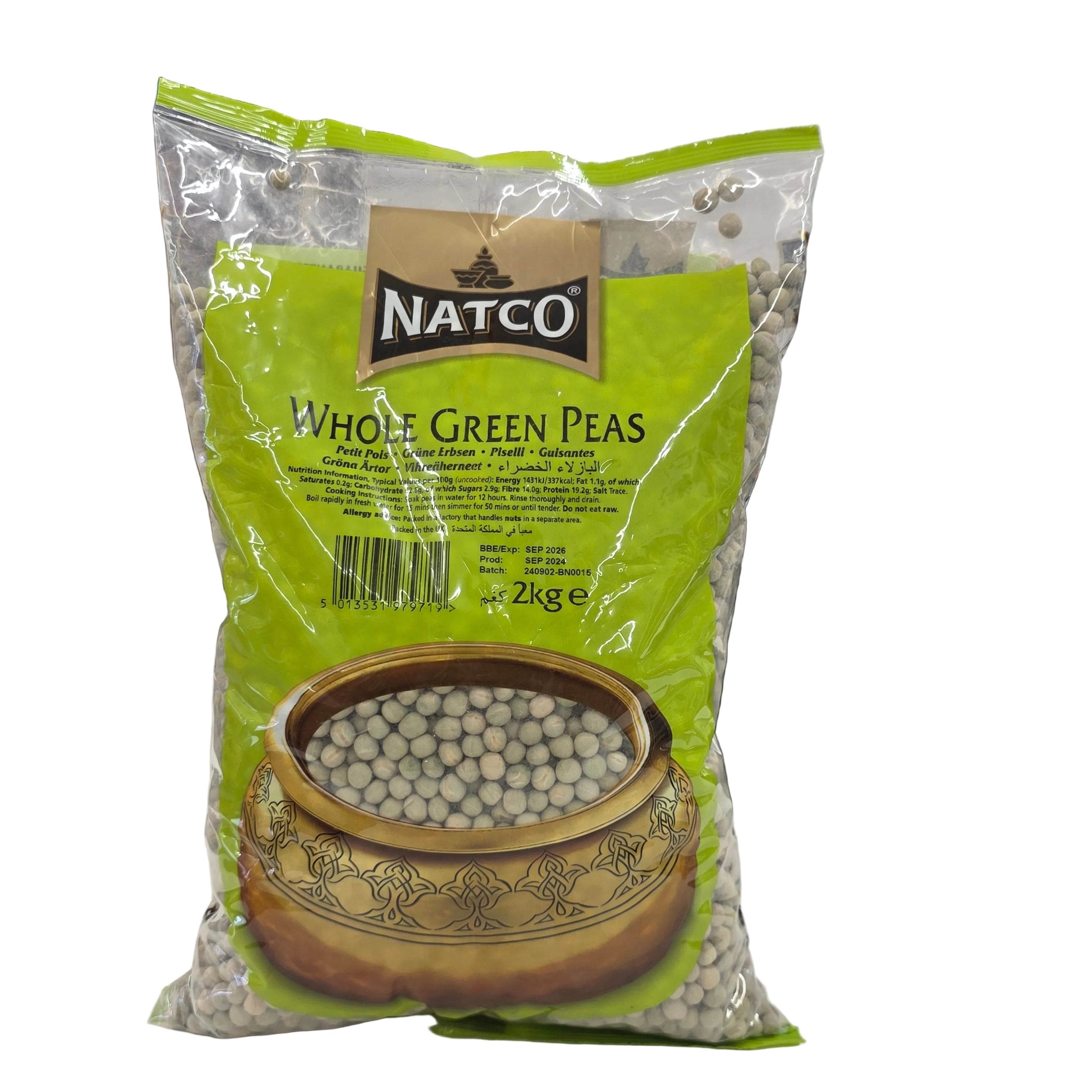 Hele grønne ærter - 2 kg