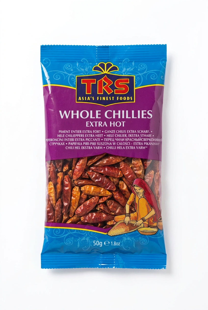 Hele røde chilier - 50 g